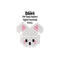 Beaded white rabbit brick stitch charm. Pattern for DIY jewelry-making or collectible crafts. ©2025 bead pattern by Bead Crumbs. 